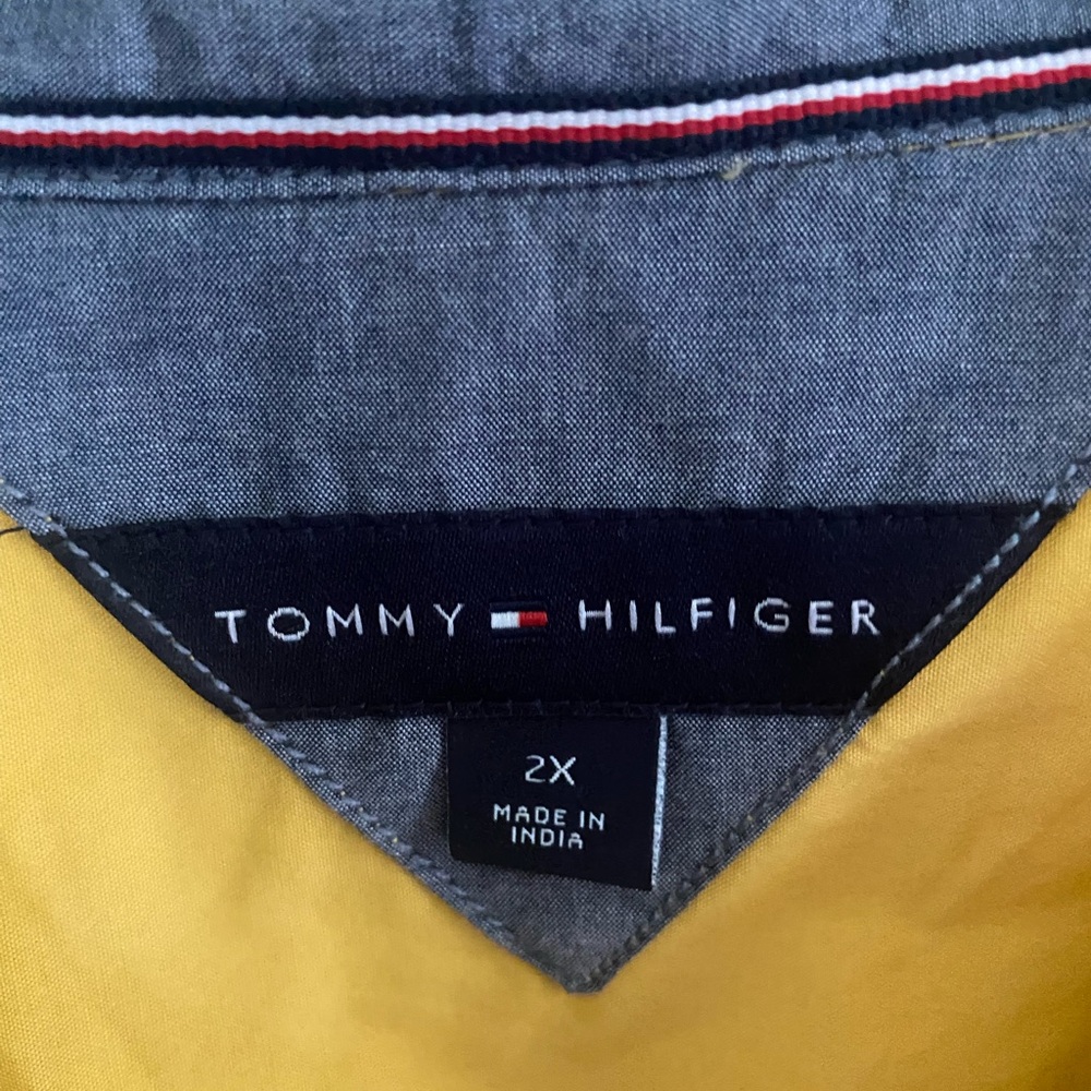 Tommy Hilfiger Womens Yellow Button Down Long Sleeve Polo Shirt